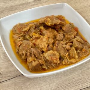 Caldereta de cordero (precio de venta por unidad de tarrina de 400 g aprox)